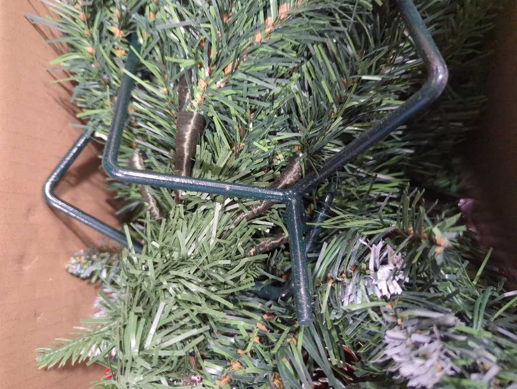 Set of 2 Christmas Planter/Urn Fillers Outdoor Front Porch, Artificial Prelit Christmas Tree with Remote, Holiday Pot Fillers with Timer, Multi-Color Lights, Outdoor Christmas Decorations Yard