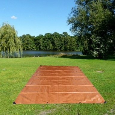 Extra large tarp reversible brown and orange