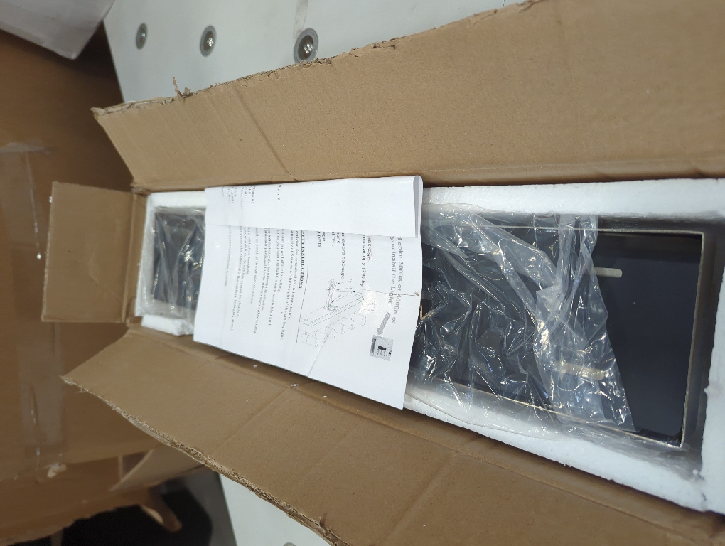 Stainless steel color 4-Light LED Vanity Light Fixture  - Modern Bathroom Lighting, Over Mirror Illumination | Multicolor Temperature 3000K/4000K/6000K | Stylish Bathroom Dec