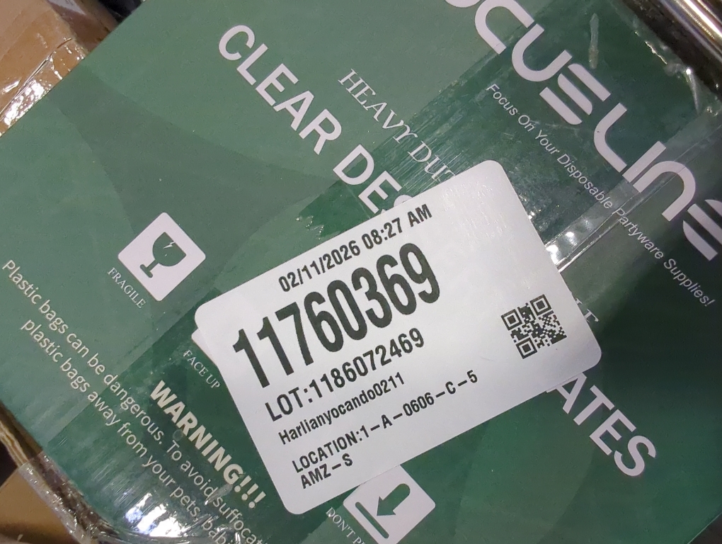 FOCUSLINE 100 Count 6 Inch Clear Plastic Plates, Disposable Heavy Duty Salad Dessert Plates- Premium Hard Plastic Plate Fancy Disposable Clear Plate for Weddings, Parties and Events