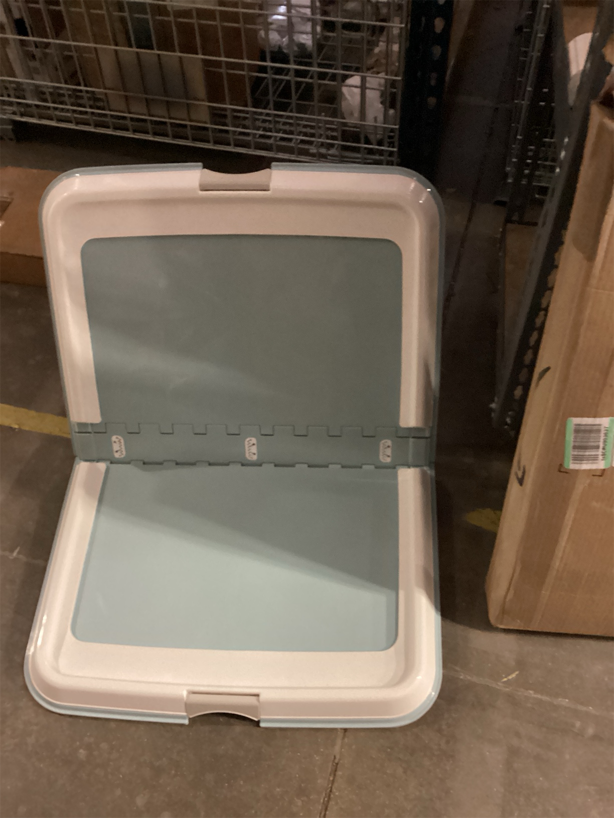 Pee Pad Holder - For Large Sized Puppy and Puppy Training Pads, Secured Latches, Non-Skid Feet, High Polish Finish for Easy Cleaning, Leak Protection, F