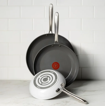 T-Fal Ceramic Non-Stick Frypan Set, 3 Piece