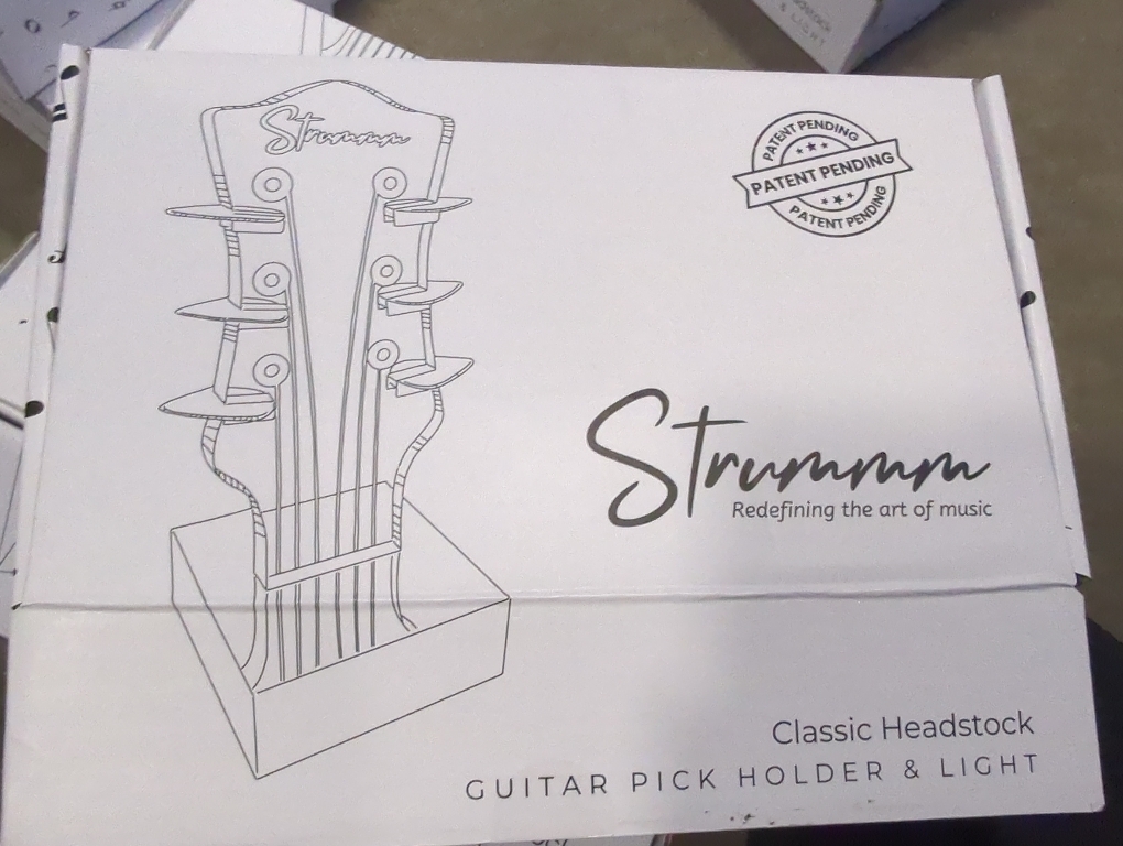 Color Changing Light Up Guitar Pick Holder. Authentic Classic Guitar Headstock Design Lamp with 7 Colors, USB Power, Holds 6 Picks, Great Guitar Gift for Men, Musicians & Guitarists (Classic)