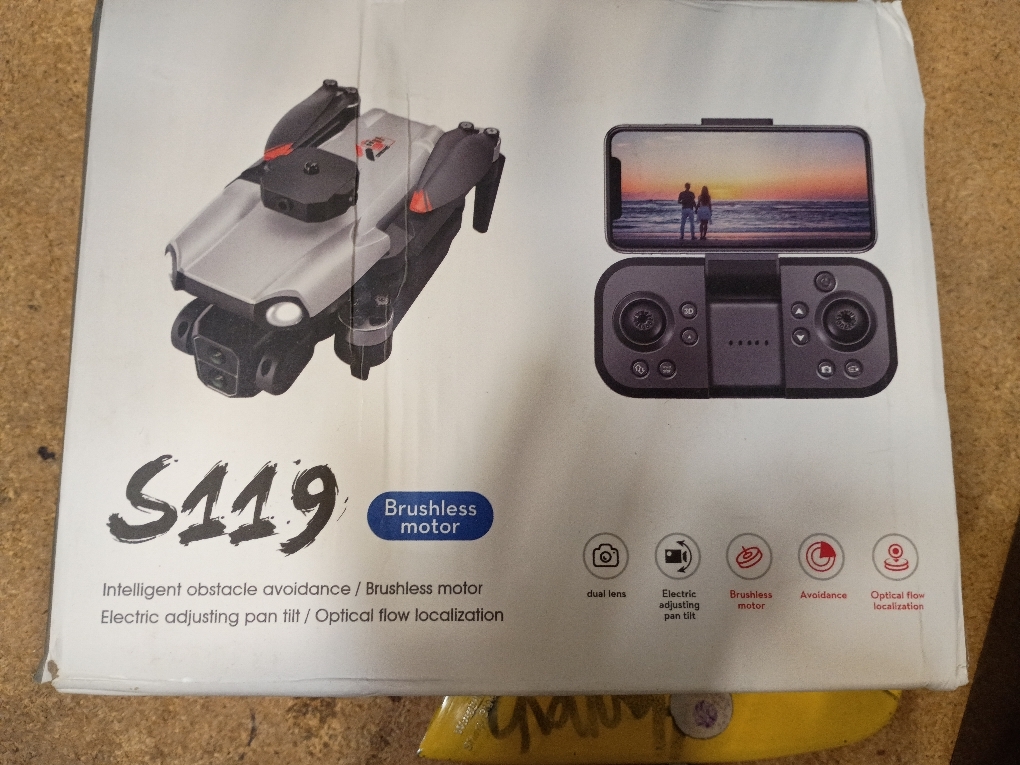 S119 Drone with Camera, 8K Brushless Motor Drones for Adults, FPV RC Quadcopter with 3D Flips, Obstacle Avoidance, Optical Flow Positioning, Trajectory Flight, Carrying Bag, 2 Battery (Grey)