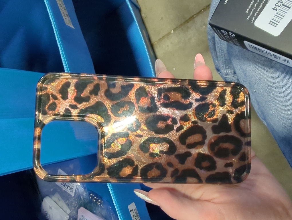for iPhone 16 Pro Max Glitter Leopard Print Phone Case