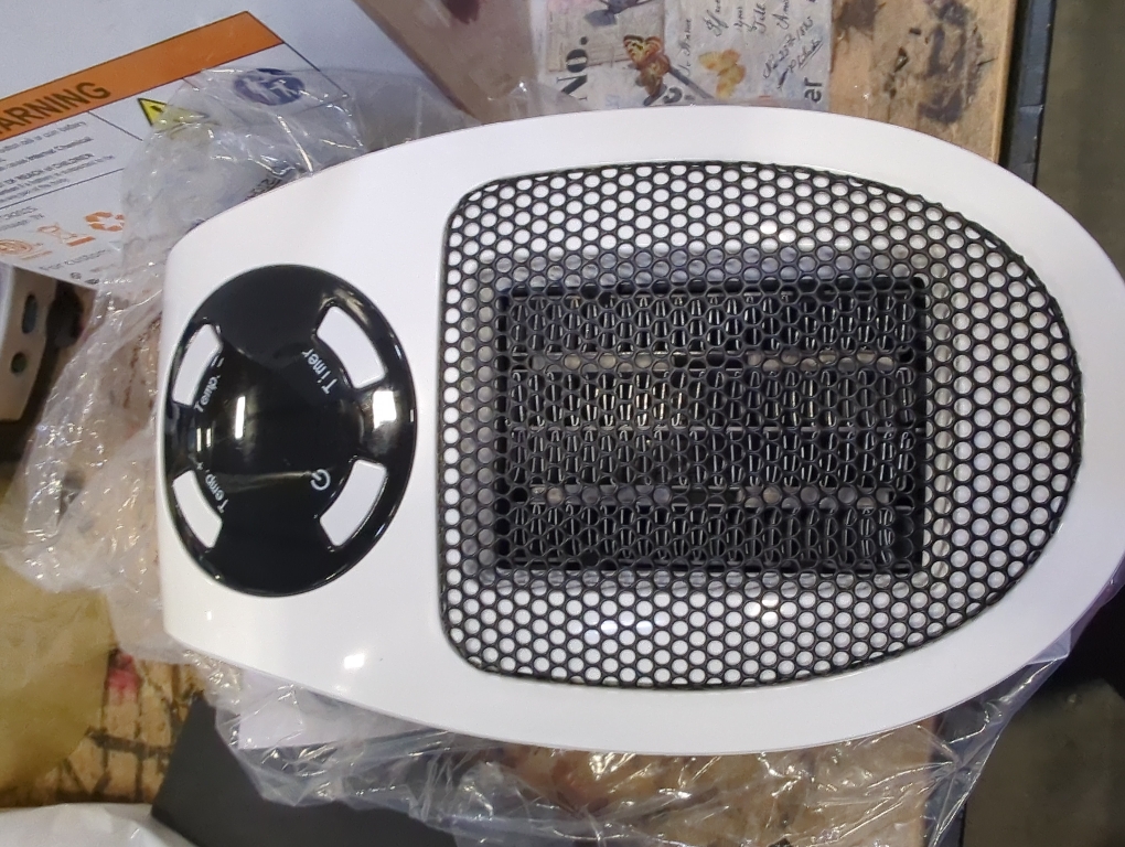 GiveBest Programmable Space Heater with LED Display, Remote Wall Outlet Electric Heater with Thermostat and Timer for Home Office Bathroom Indoor Use, Small Plug in 450 Watt Heater, ETL Listed