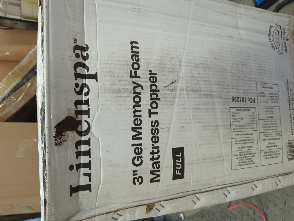 LINENSPA 3 Inch Gel Infused Memory Foam Full Mattress Topper