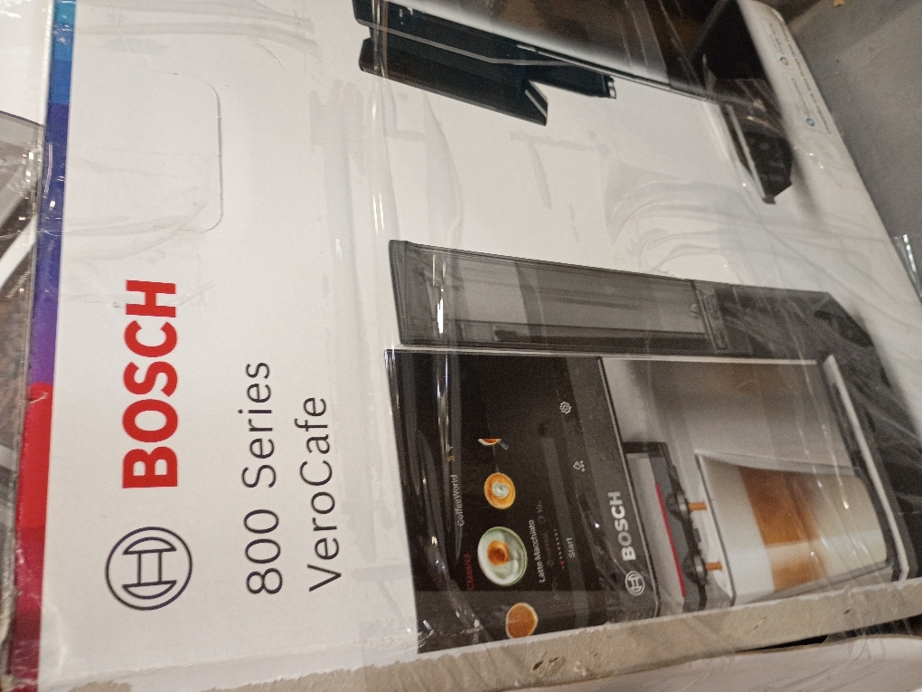 Bosch Fully Automatic Coffee and Espresso Machine - Touchscreen, Large Bean Capacity - Easy Clean, Maintenance - Black -