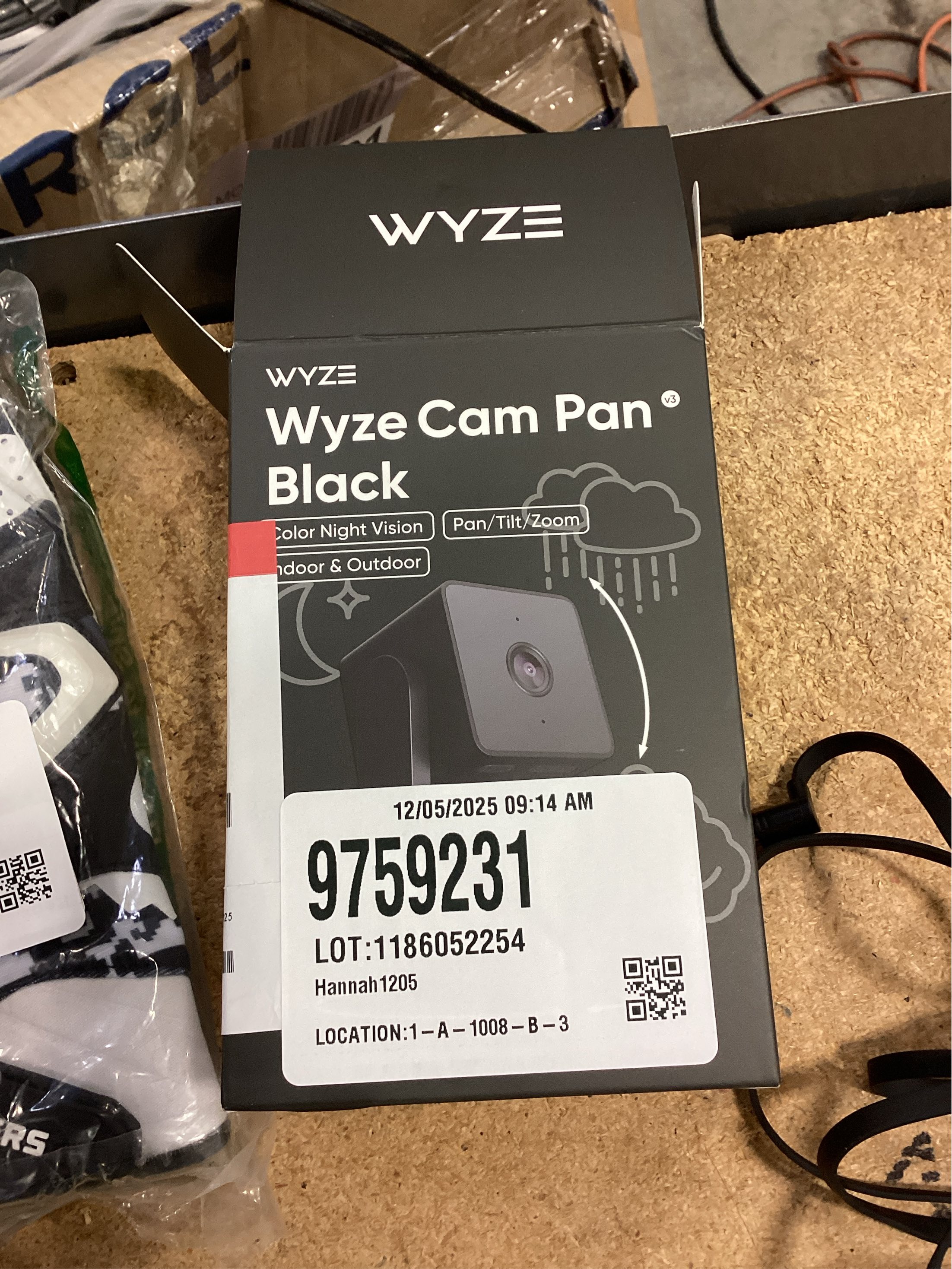 Pan V3 Wired Indoor/Outdoor 1080P HD Home Security Camera with Privacy Mode, Black