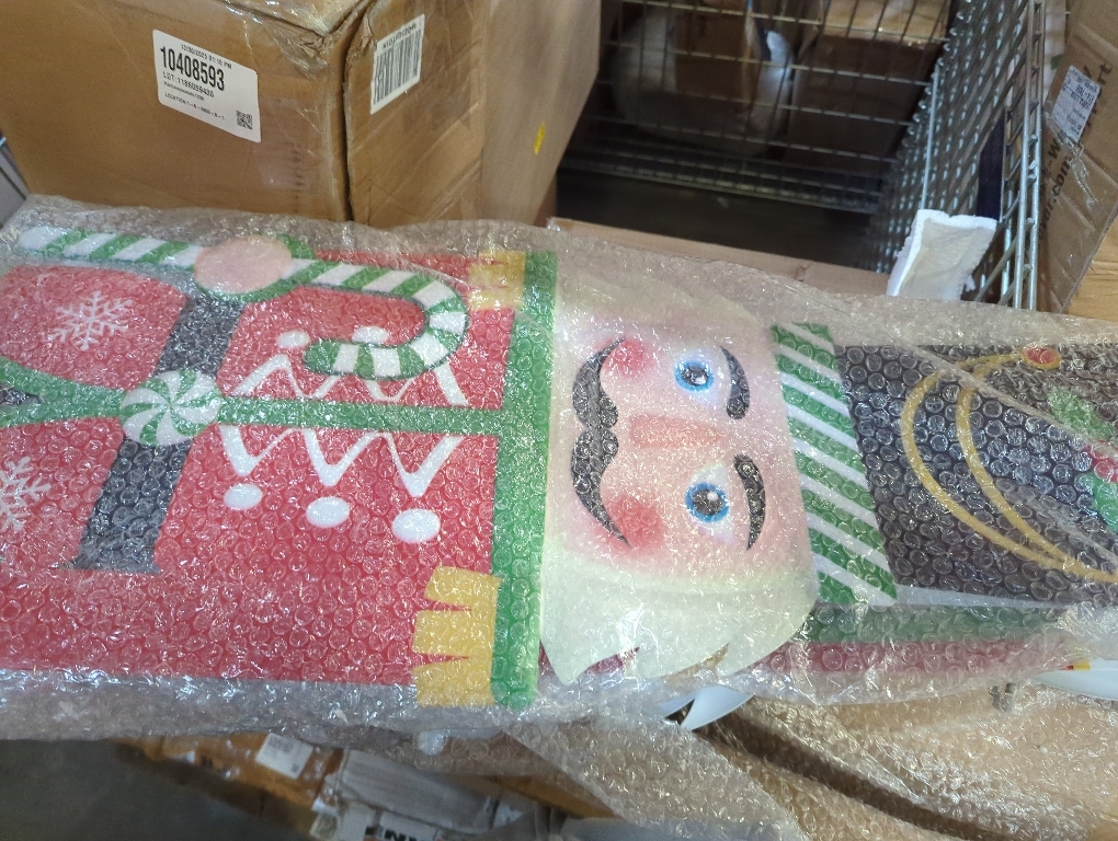 Gisafai 2 Pcs 5ft Large Metal Christmas Nutcracker Outdoor Decoration, Giant Nutcracker Yard Sign with Stakes, Christmas Yard Decor for Garden Pathway Lawn Walkway Holiday Party