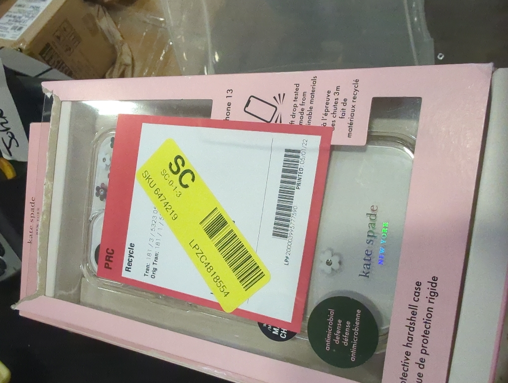 Kate Spade Protective Hardshell Case Scattered Flowers Iridescent for iPhone 13 Cases