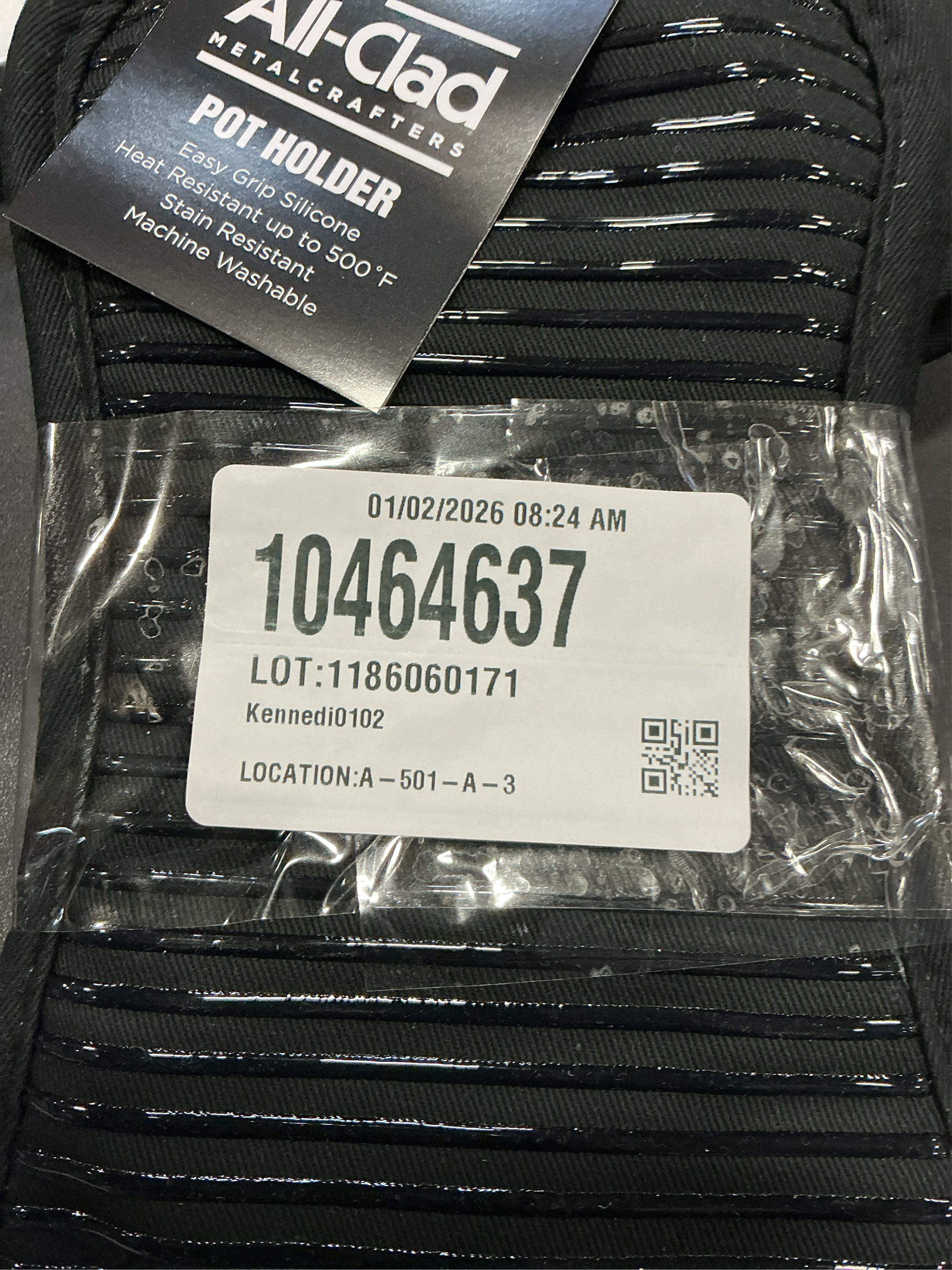 All-Clad Premium Pot Holder, 2-Pack , Black