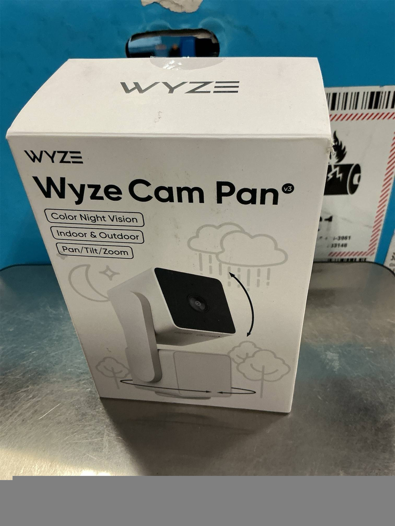 WYZE Cam Pan v3, Indoor/Outdoor IP65-Rated 1080p Pan/Tilt/Zoom Wi-Fi Smart Home Security Camera with Color Night Vision, 2-Way Audio, Compatible with Alexa & Google Assistant, Free Expert Setup