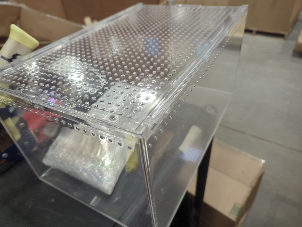 ORFOFE Climbing Pet Box Reptile Supply Snake Cage Ventilation Acrylic Reptile Feeding Box