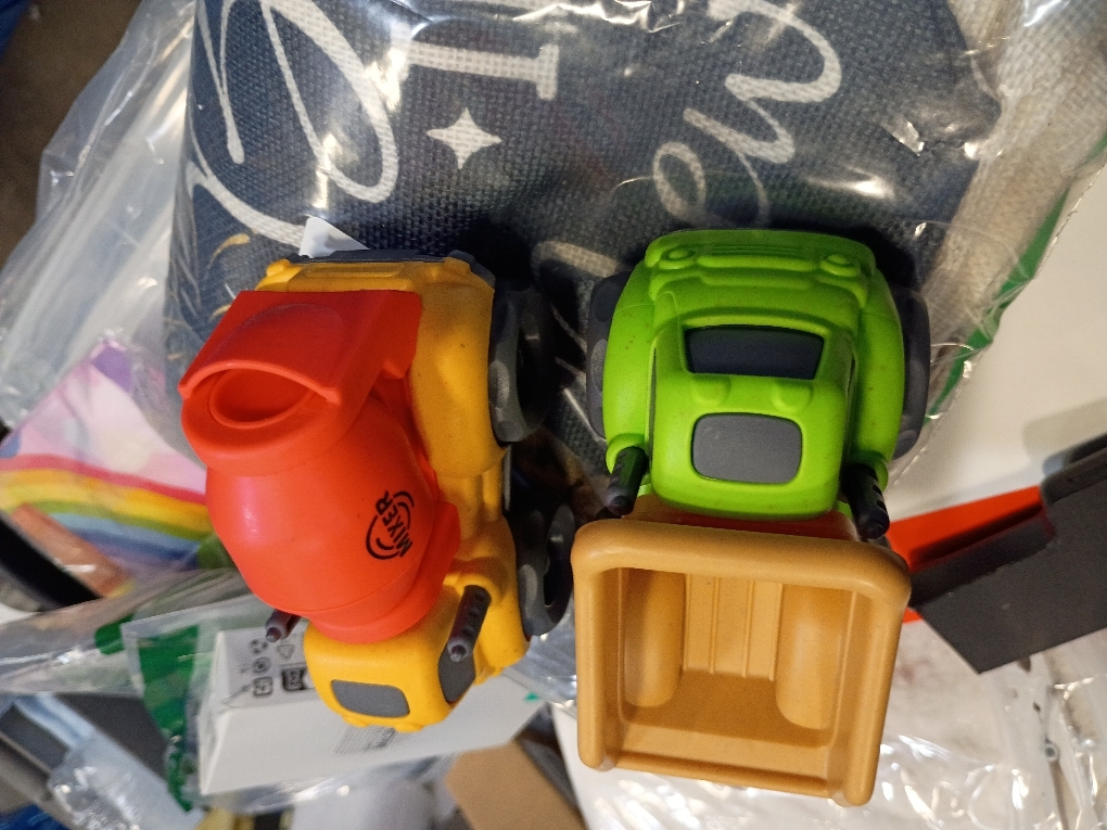 Aigitoy Toddler Car Toys for 2-4 Years Old, Dump Truck, Mixer Cement Set | Outdoor Toy Truck, BPA Free, Phthalates Free, PVC, Recycled Plastic, Easter Christmas Birthday Gifts for 2 3 4 Year Boy Girl