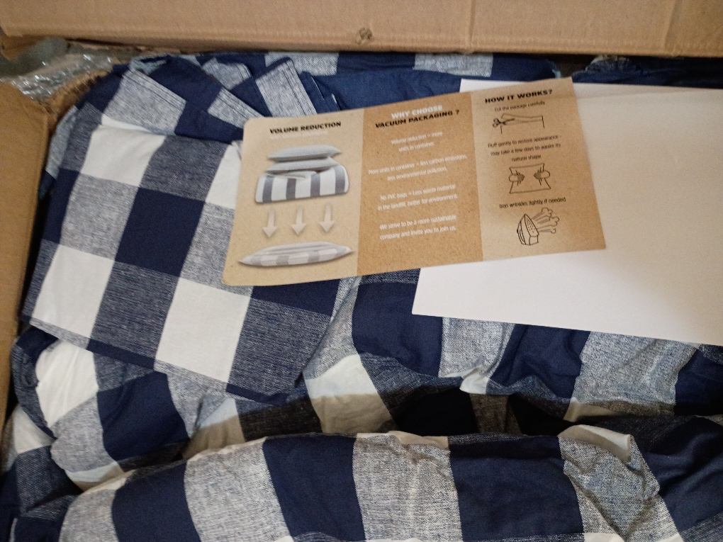 Levtex Home - Camden Bedspread Set - King Bedspread (120 x 118 in.)   Two King Pillow Shams (36 x 20 in.) - Buffalo Check in Navy and Cream - Reversible Pattern - Cotton