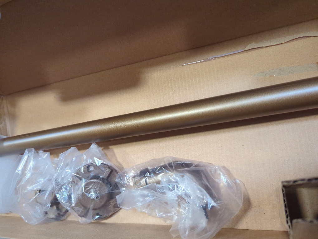 Single Curtain Rod Set Bronze
