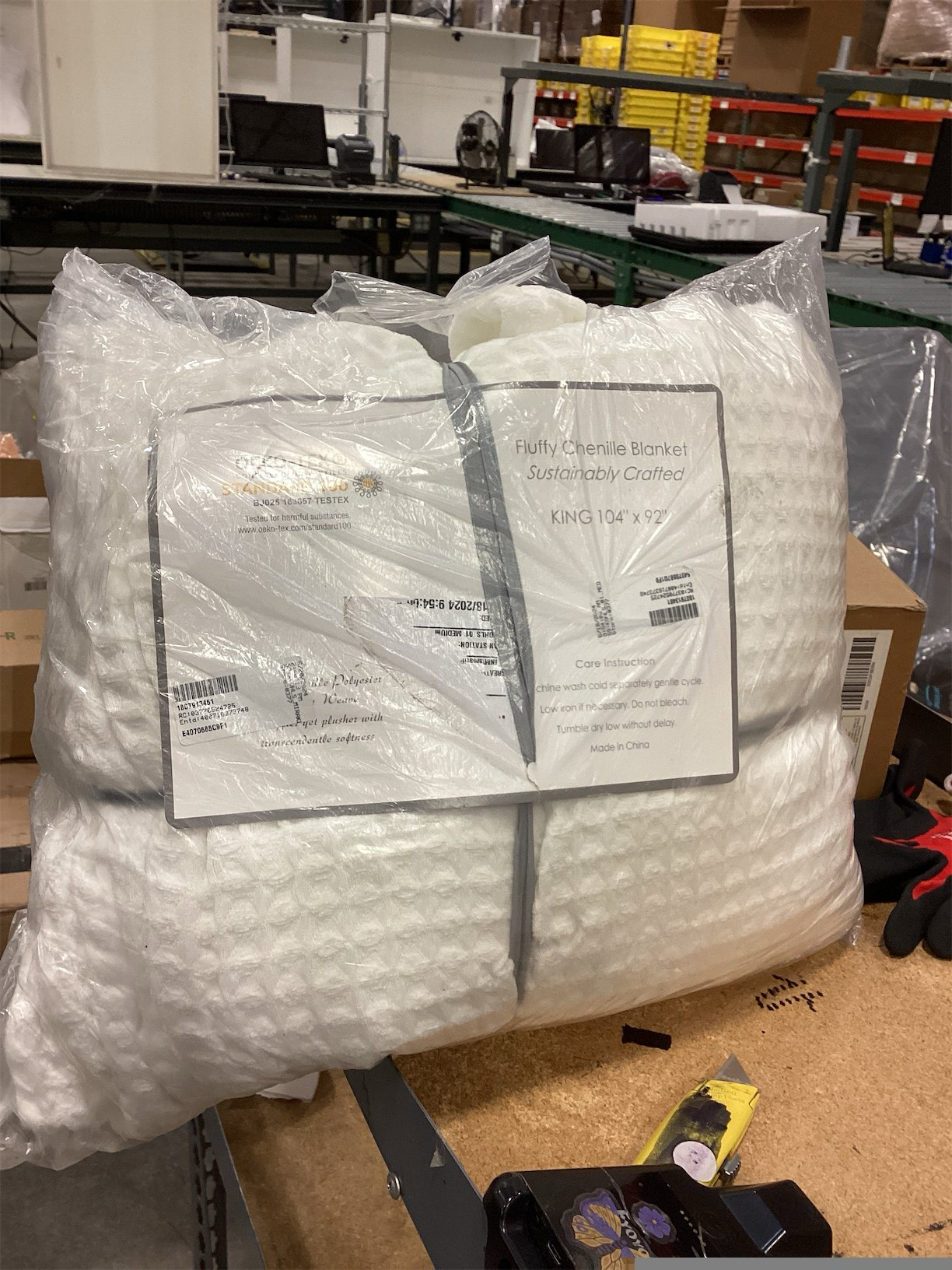 100% Cotton Waffle Weave Bed Blanket | Soft, Breathable, and Lightweight Blanket for All-Season | Perfect for Layering King, White)