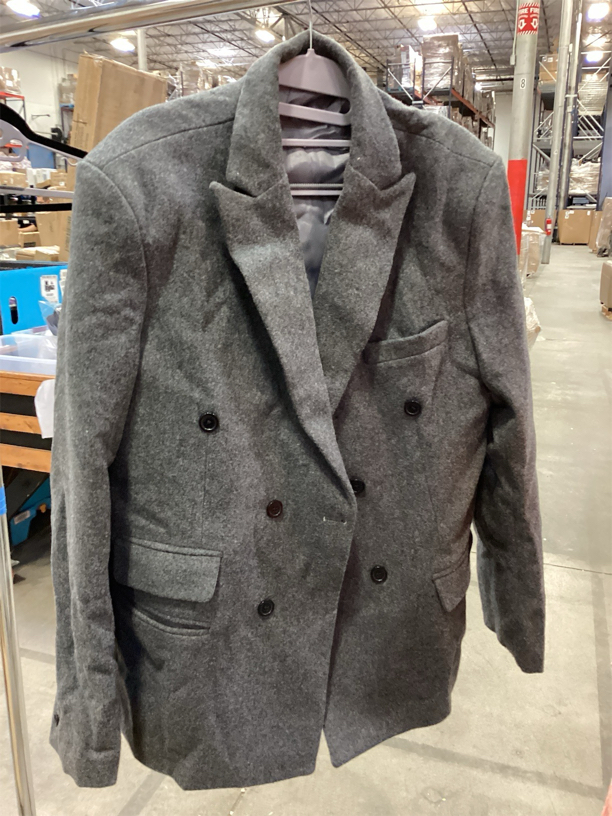 SIZE M Mens Casual Double Breasted Wool Trench Coat Peacoat Winter Jackets