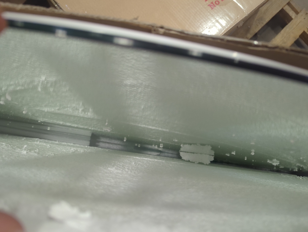 Size 32×16 Half Moon LED Mirror for Bathroom, LED Vanity Mirror with Anti-Fog, Backlit Bathroom Mirror with Lights, Irregular Round Smart Mirror with Dimmable 3-Color Lights,Tempered Glass