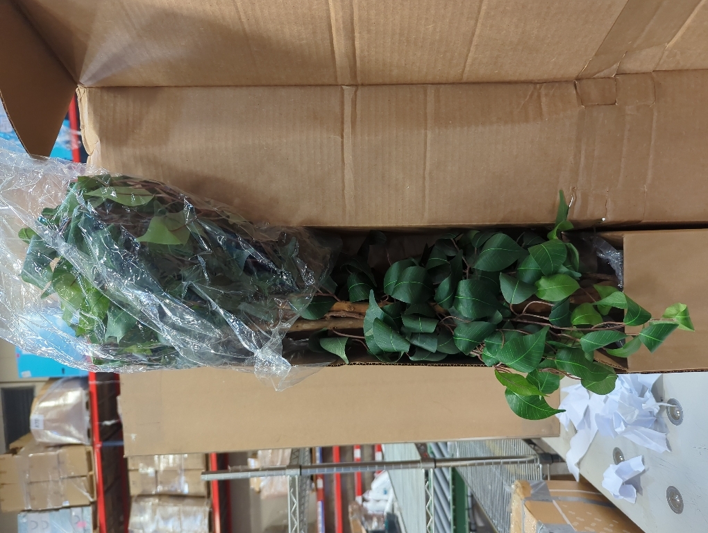 Nearly Natural 4ft Triple Trunk Artificial Ficus Tree with Natural Wood Trunks, Fake Tree for Indoor Home Décor, Faux Ficus Tree with Black Nursery Pot