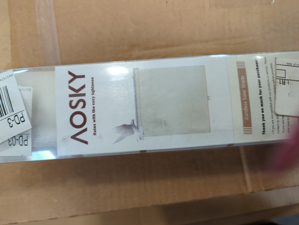 AOSKY Cordless Roller Shades for Windows Light Filtering Shades with 5% Openness Solar Screen Semi Sheer Roller Blinds UV Protection for Office and Home. Easy to Install 56 W x 72 H (White)