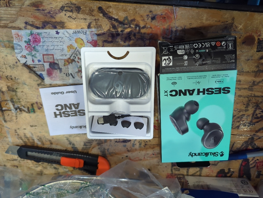 Skullcandy Sesh ANC XT in-Ear Noise Canceling Wireless Earbuds, 48 Hr Battery, IP67 Waterproof, Microphone, Works with iPhone Android and Bluetooth Devices - True Black