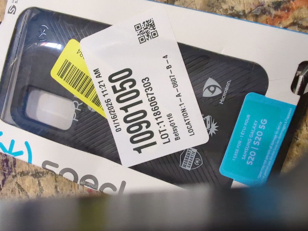 Speck Products Presidio Grip Samsung Galaxy S20 Case,Rubber,Shock-Absorbent, Coastal Blue/Black (136313-8531)