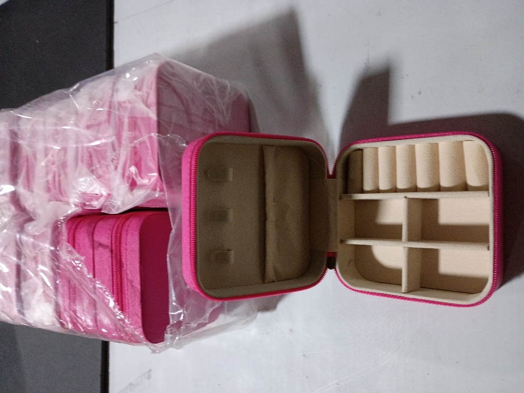 Taiyin 6/12/50 Pcs Travel Jewelry Case, Bridesmaid Gifts Mini Jewelry Organizer, PU Leather Portable Earring Box for Women