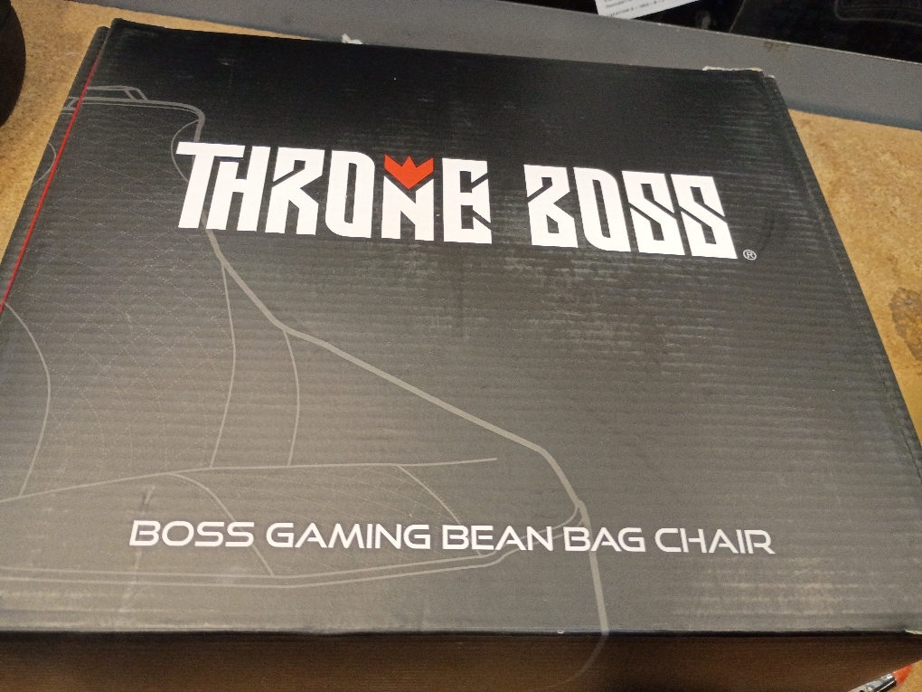Throne Boss Gaming Bean Bag Chair Cover for Kids with High Back, Blue – Floor Gaming Chair Cover, Easy to Clean Fabric, Large Side Pockets, Headphone Hanger, Requires 200 Liters Polystyrene Beans