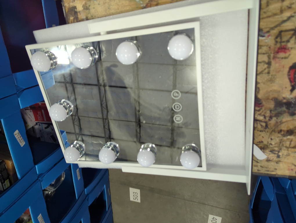 Vanity Mirror with Lights,Makeup Mirror with Lights,Light up Mirrors with Smart Touch 3 Colors Dimmable,Mirror with Lights with 360° Rotation