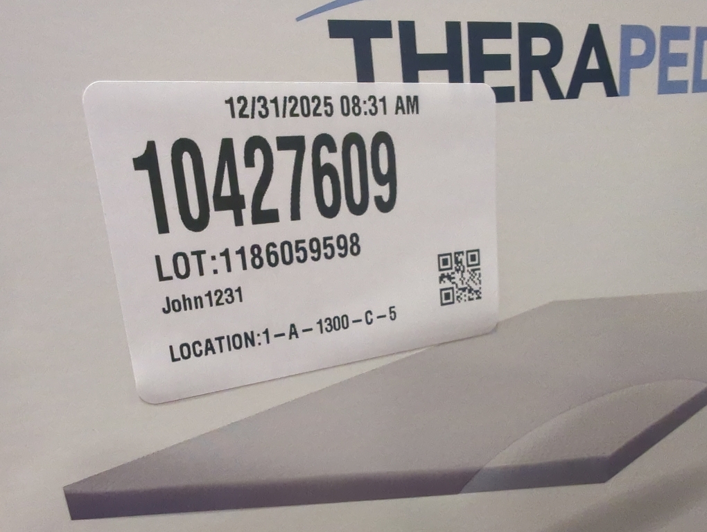 Size 75 x 39 Therapedic - 2 Inch Swirl Gel Memory Foam Mattress Topper TWIN 75 L x 39 W.