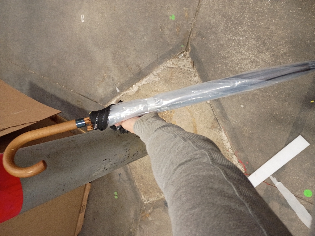 SoulRain 48 Clear Bubble Umbrella – Large Transparent Umbrella for Rain, Windproof & Automatic Open, Wedding Umbrellas for Women & Men, Vintage Stick Cane with Wooden Handle(Clear)