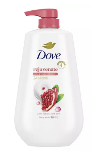 3pk Dove Beauty Rejuvenate Body Wash Pump - Pomegranate & Hibiscus 24hr Lotion-Soft Skin 30.6 fl oz