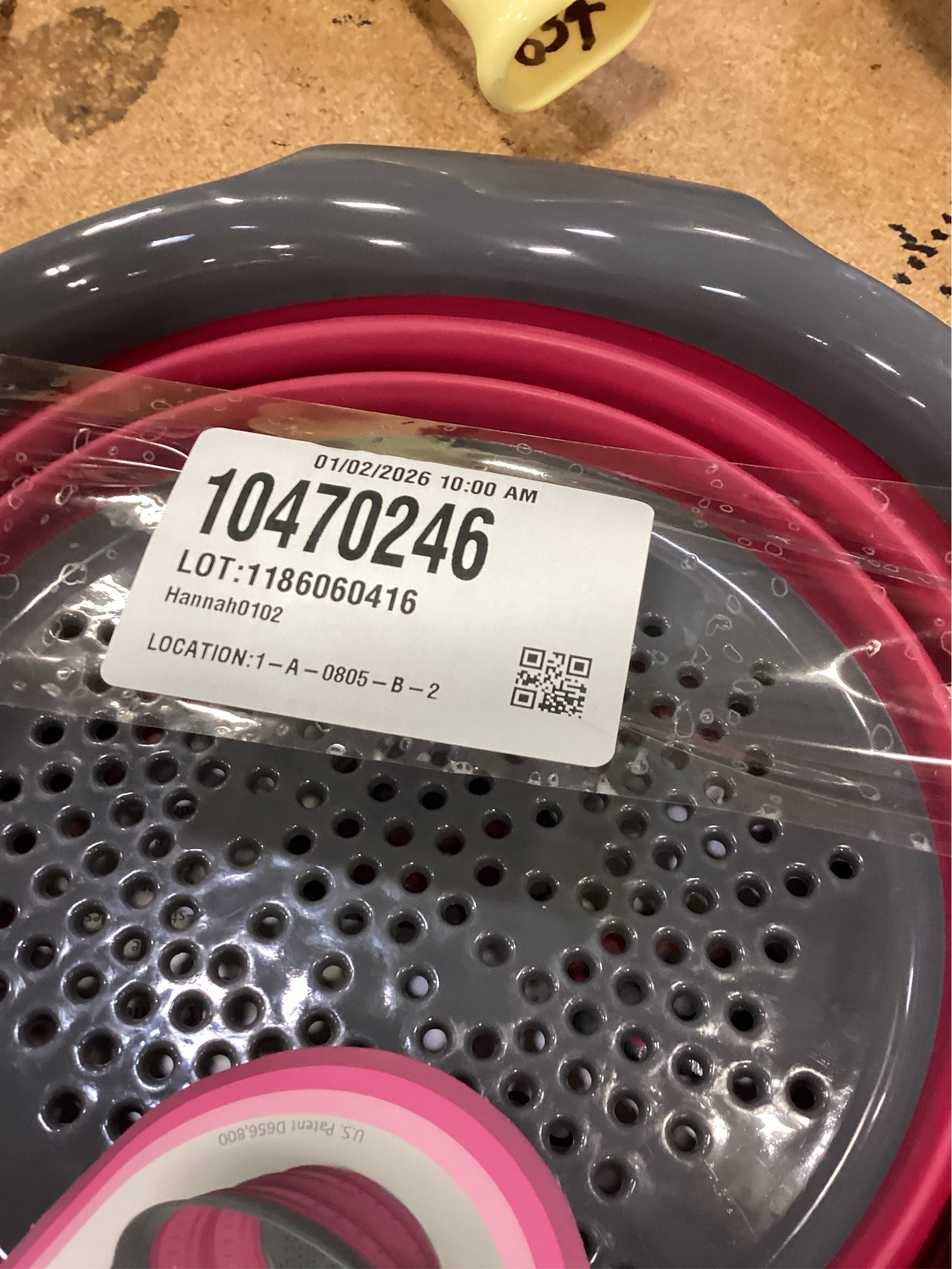 Squish 4 Qt. Collapsible Colander in Berry/Gray 2 pack