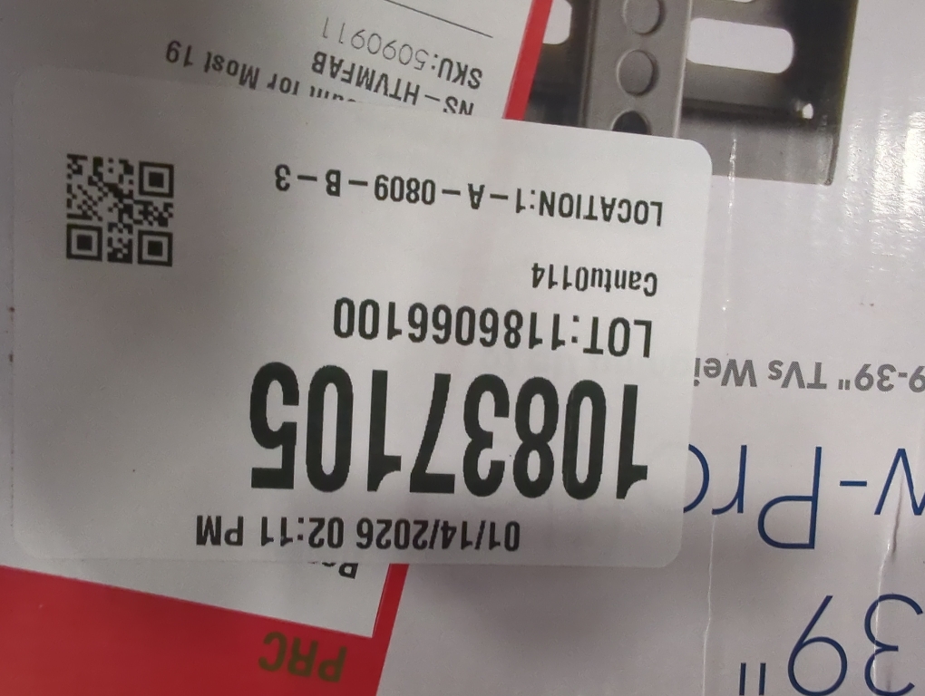 Insignia  - Fixed TV Wall Mount for Most 19 - 43 TVs - Black