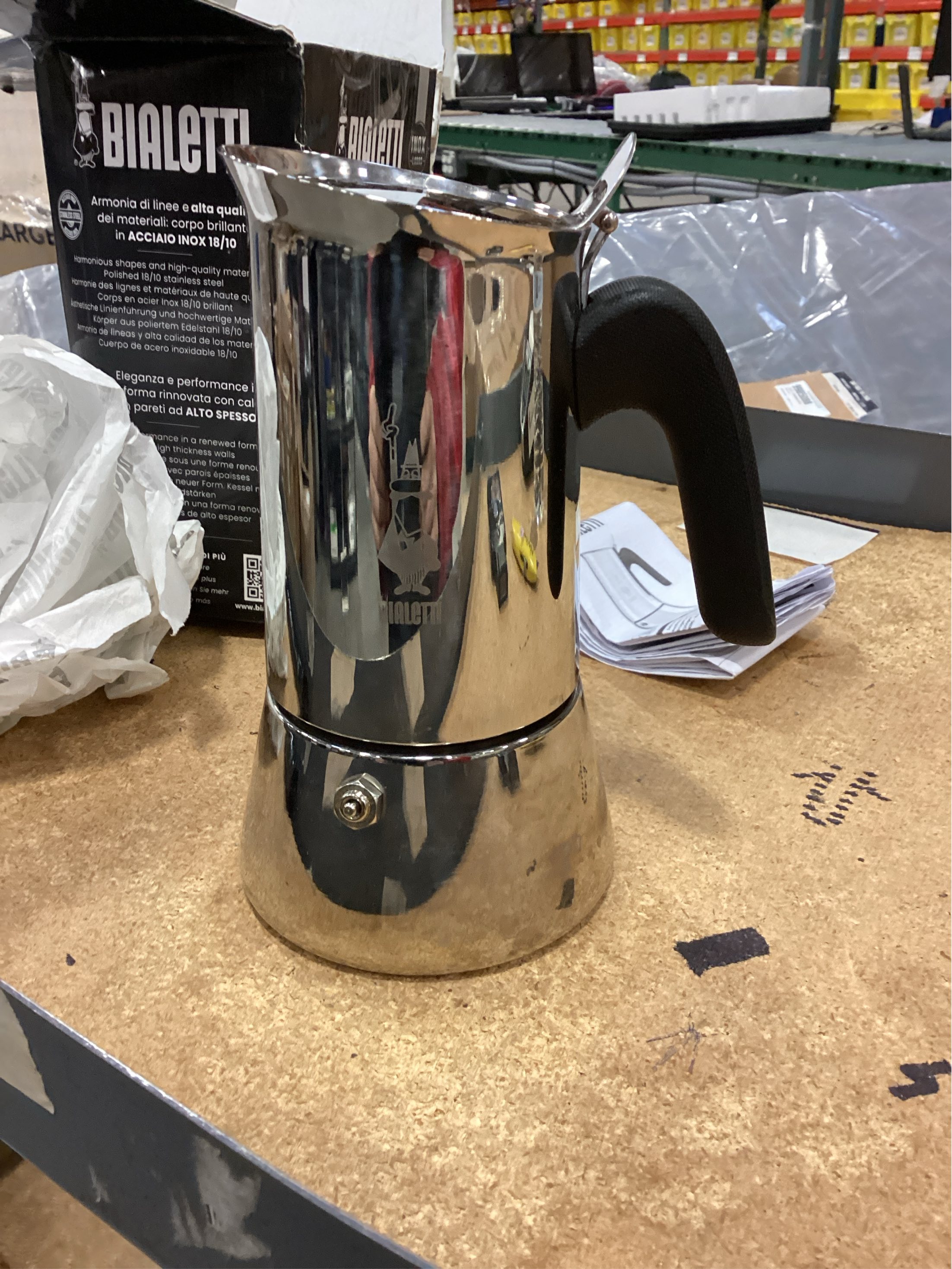 Bialetti - New Venus Induction, Stovetop Coffee Maker, Suitable for all Types of Hobs, Stainless Steel, 6 Cups (7.9 Oz), Silver