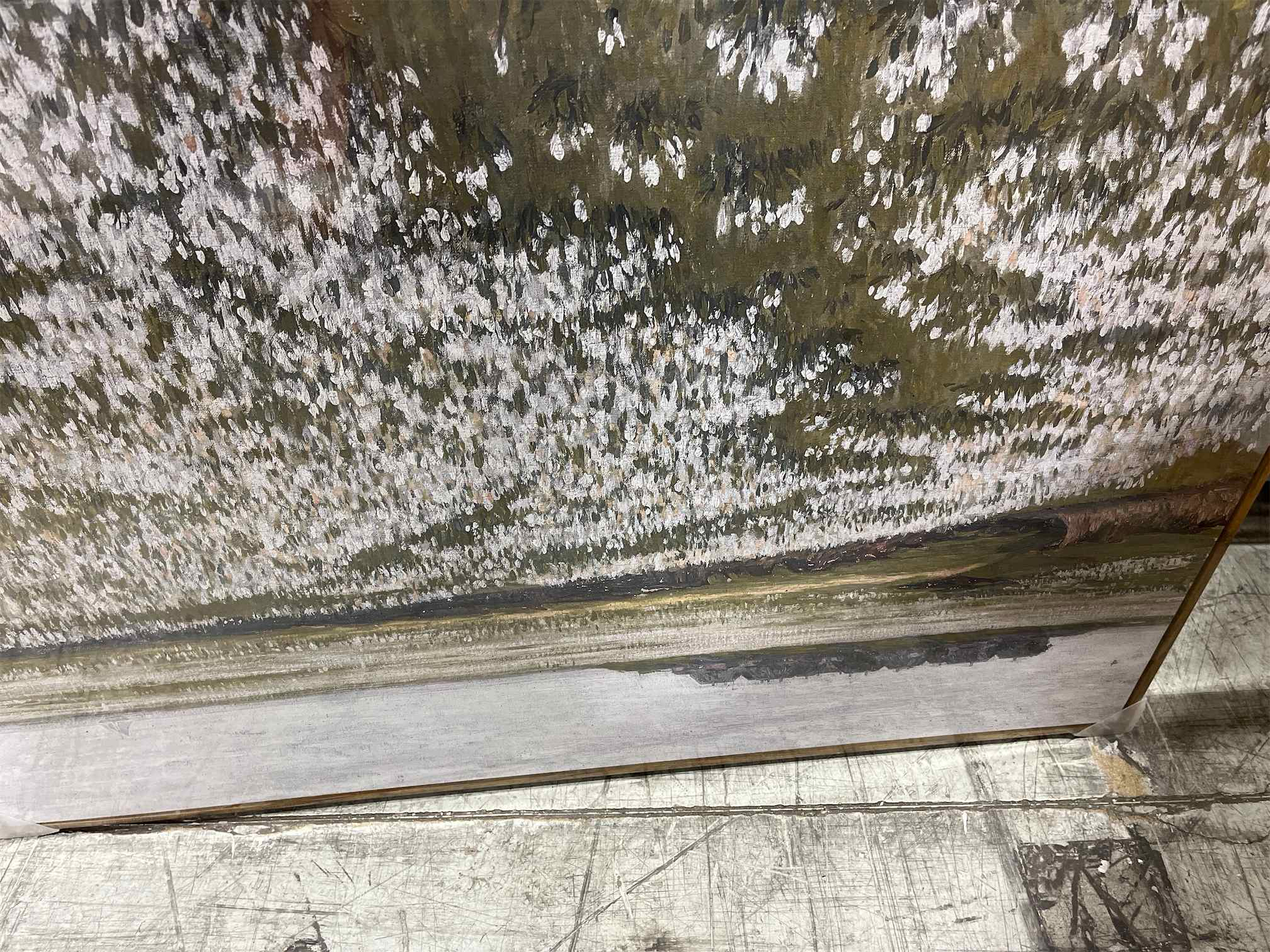 InSimSea Framed Canvas Wall Art Vintage Decor, Classical Grassland Paintings Large Wall Art, Meadow Full of Flowers Wall Hanging Decor for Living Room Farmhouse Bathroom, 24x36