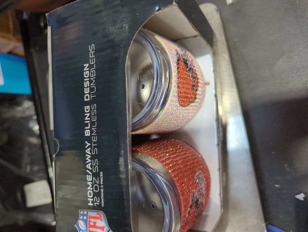 The Memory Company Officially Licensed NFL - 2-Pack Home/Away Leopard SS Stemless Wine Tumblers