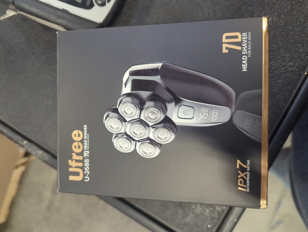 Ufree 7D Rotating Head Shaver for Bald Men, Magnetic Detachable Head Shaver, IPX7 Waterproof Wet or Dry Electric Razor for Men, LED Display Rechargeable Shaving with Type-C Charge, Mens Gifts