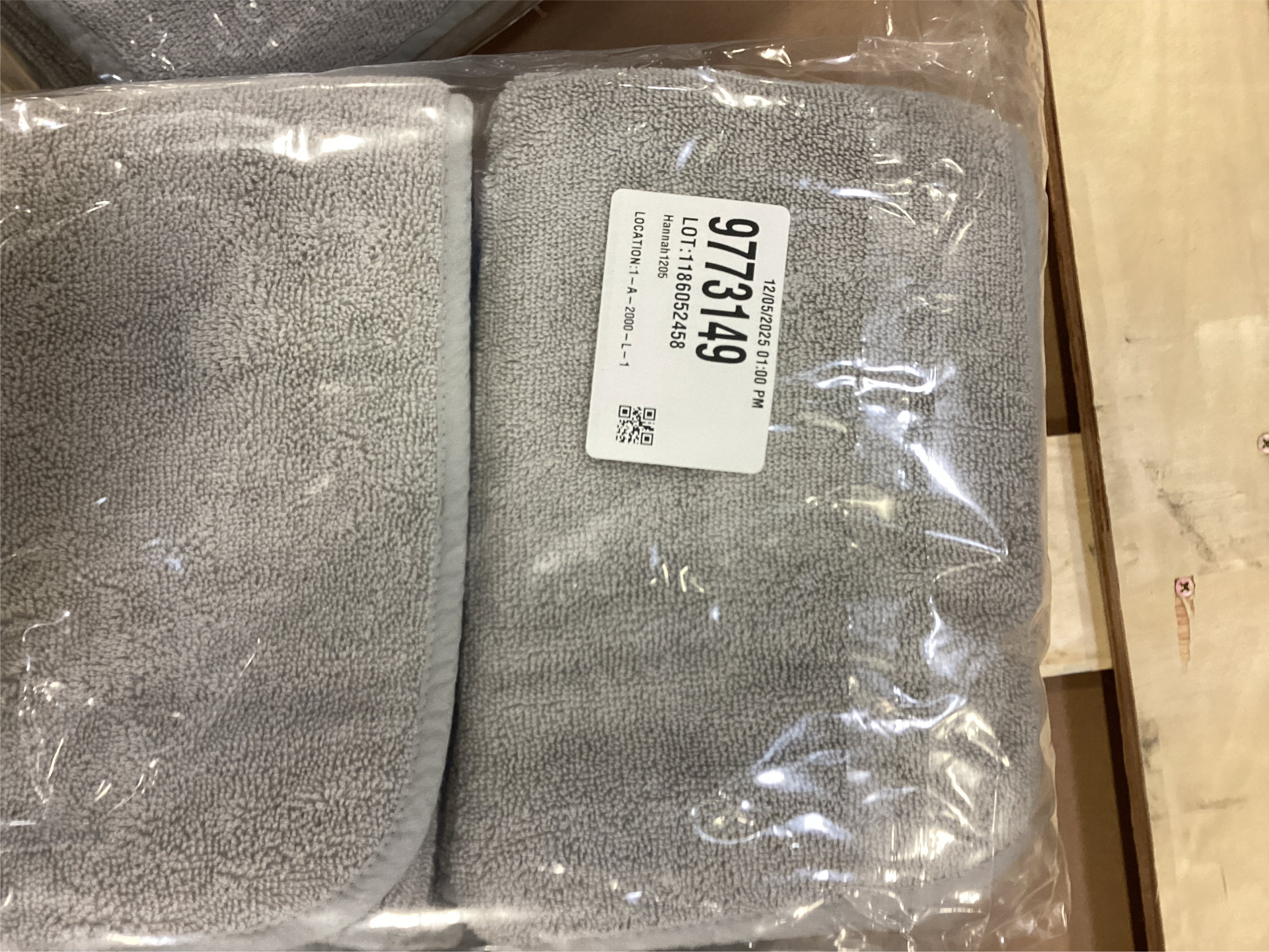 Haven Turkish Cotton Hand Towel in Harbor Mist Grey 6 pack