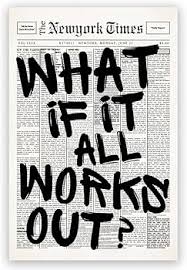 What If It All Works Out Wall Art Retro Black and White ...