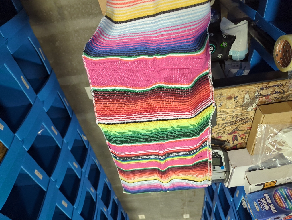 Fowecelt Mexican Serape Table Runner 14 x 84 Inch for Mexican Party Wedding Decorations Outdoor Picnics Dining Table, Fringe Cotton Table Runners