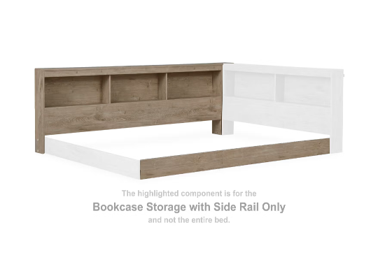 Oliah Bookcase Storage With Side Rail