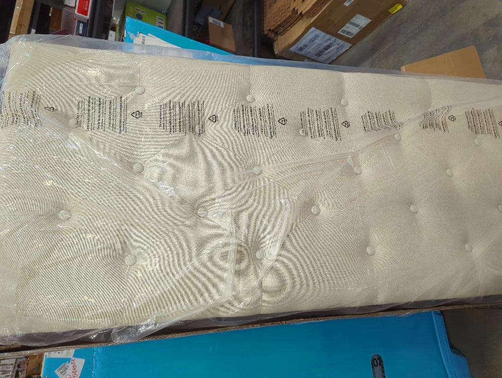 Kingfun Tufted Upholstered Queen Size Bed Headboard in Modern Button Design, Adjustable Solid Wood Head Board, Premium Linen Fabric Padded Headboards in Bedroom (Beige, Queen)