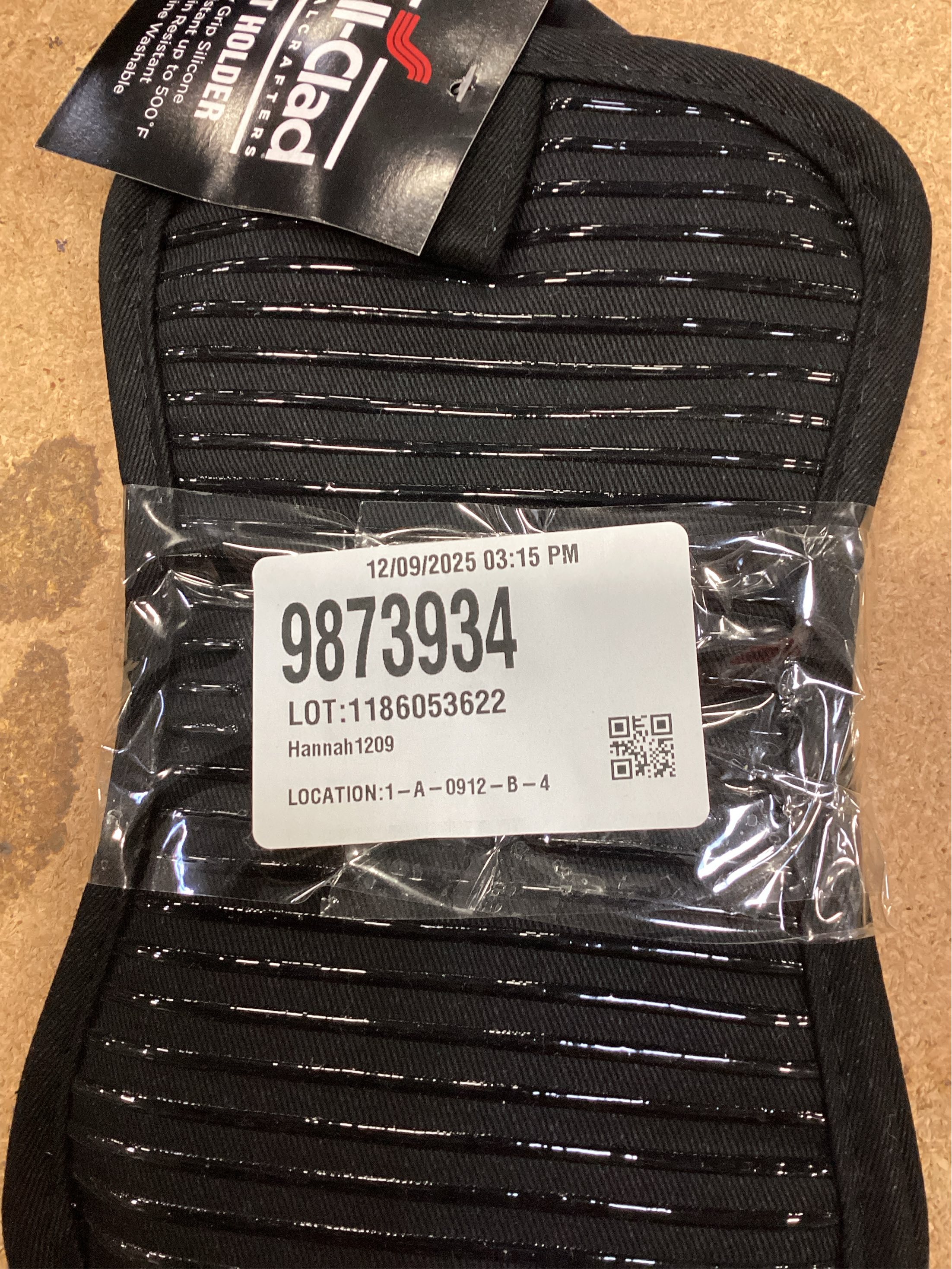 All-Clad Cotton Pot Holder, 2 Pack, Black