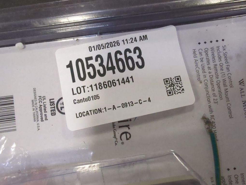 Minka Aire WC400 DC Wall Control or Remote w/Full Function, White