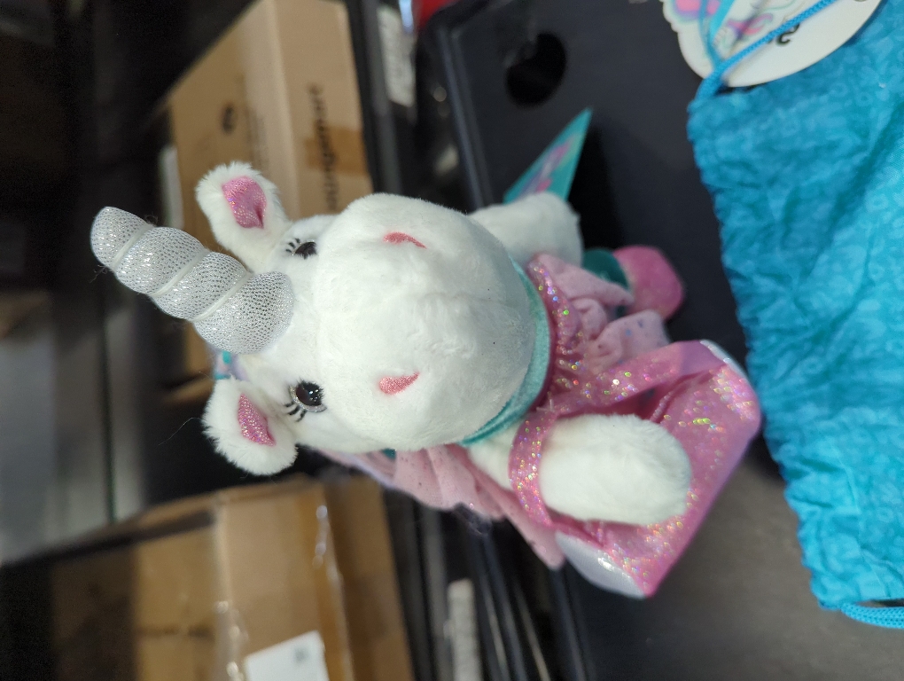 Multicolor Unicorn Stuffed Animal - 23cm Pink Unicorn Plush Toys W/ Dress up Clothes - Ballerina Doll for Girls