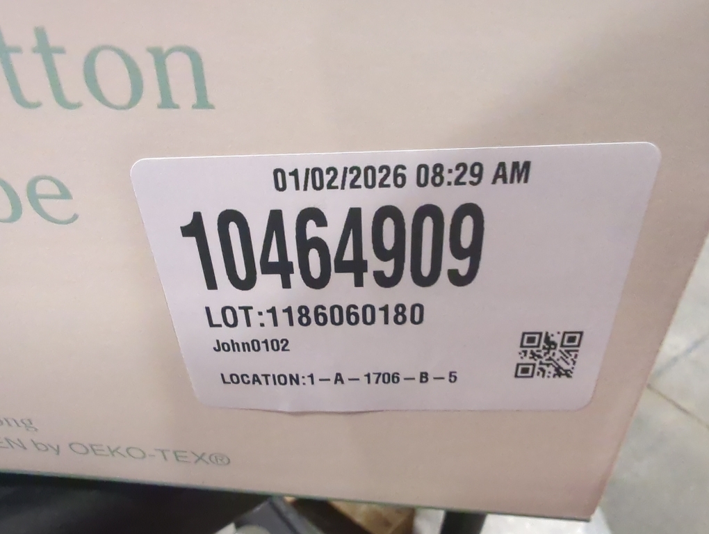 Size Large/X-Large Color Grey Haven Waffle Large/X-Large Organic Cotton Robe in Lunar Rock