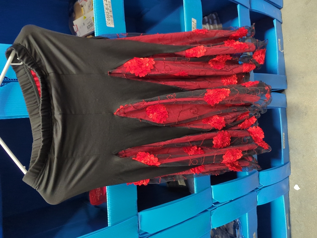 Size M....JEZISYMA Women's Elegant Ballroom Spanish Standard Waltz Party Swing Long Dance Skirt